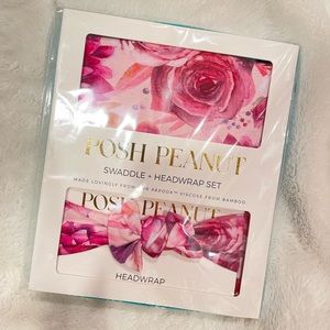 NWT, NIB, Posh Peanut Amira Swaddle and Headband Set